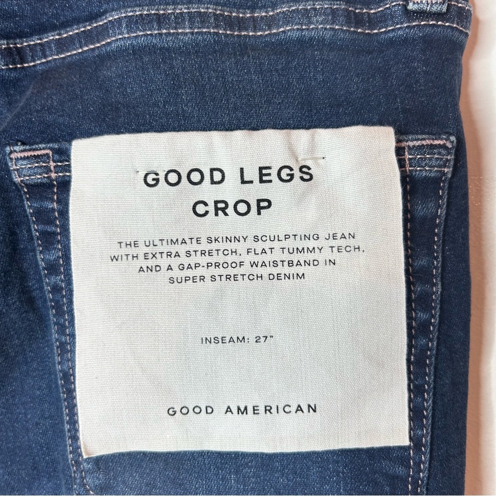 New Good American Good Legs Crop High Waits Jeans Size 27/4 - Picture 8 of 10